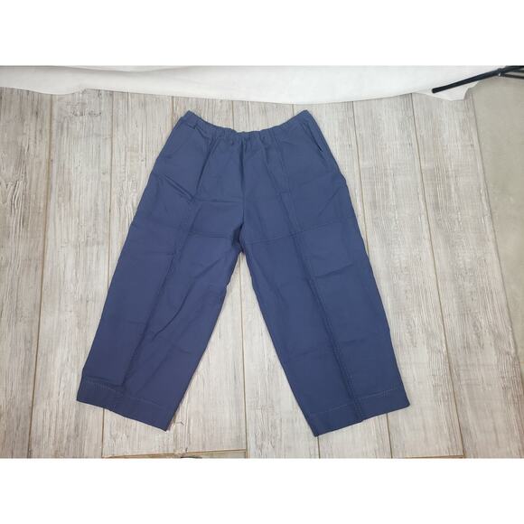 Spirithouse Blue Button Up Long Sleeve Shirt & Balloon Pants Size M Crop Set - Picture 8 of 9